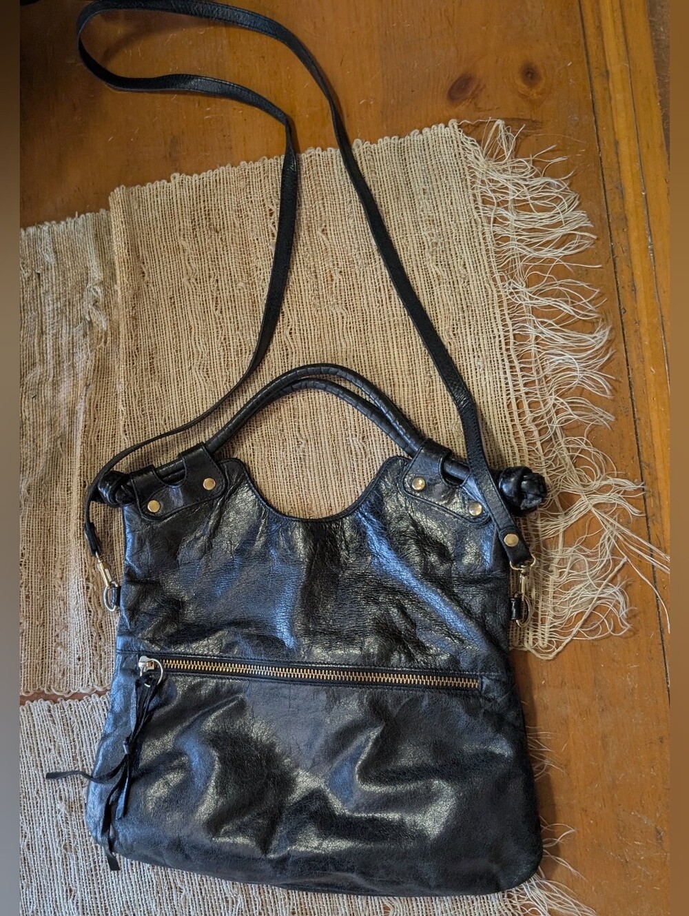 Pietro Allesandro NY Black 'The Brooklyn' Bag